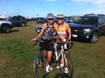 Laura and Carole finishers of 100 Mile Seacoast Century 2011